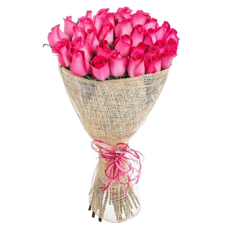 35 ružových ruží